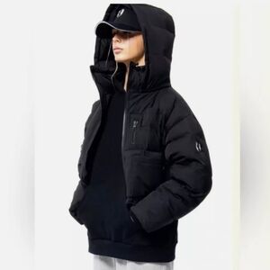 VHNY Vivienne Hu NY Cropped Black Puffer Down Jacket Size MEDIUM NWT